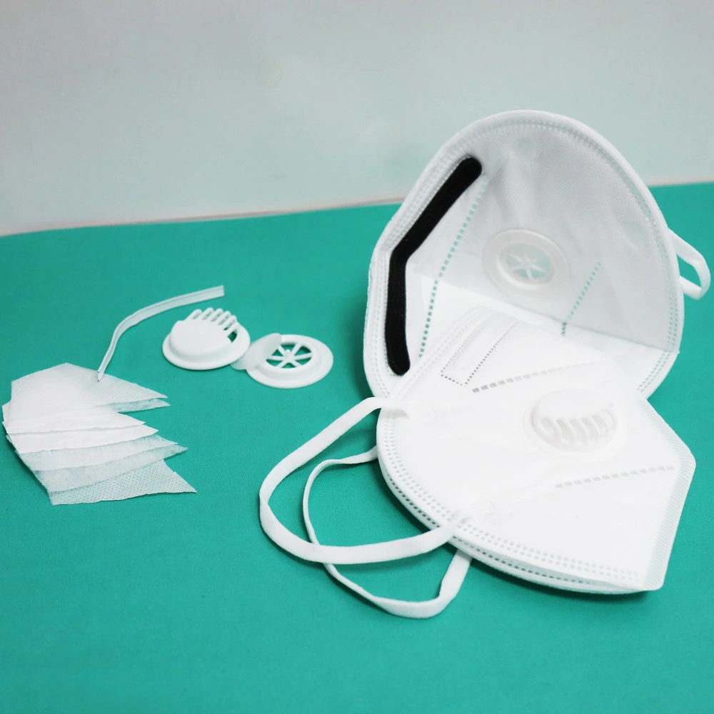 N95 Disposable Respirator Face Mask Kn95 Masks of Filtration 95/ with Earloops /White Colour Bfe 95%